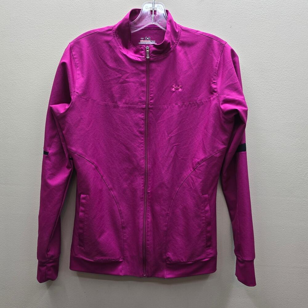 Under Armour Women's All Season Full Zip Running Jacket Long Sleeve Pink Small